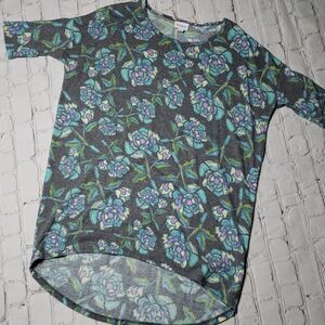 LulaRoe Gray Floral Irma